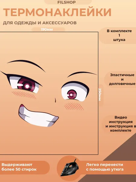 FILSHOP Термонаклейка на одежду аниме