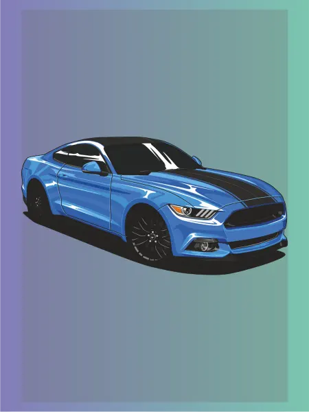 Новый мерч Термонаклейка на одежду Ford Mustang