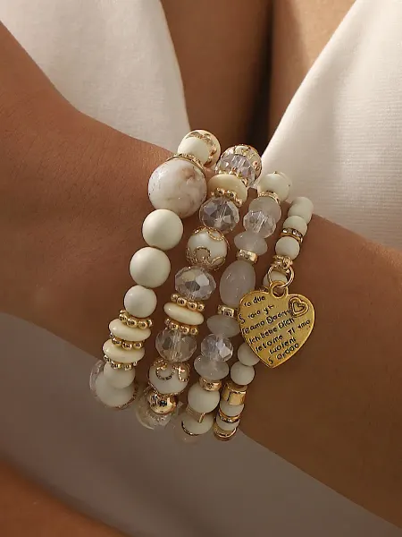 LADY PANTHER Jewelry Браслет из камней широкий с кулоном