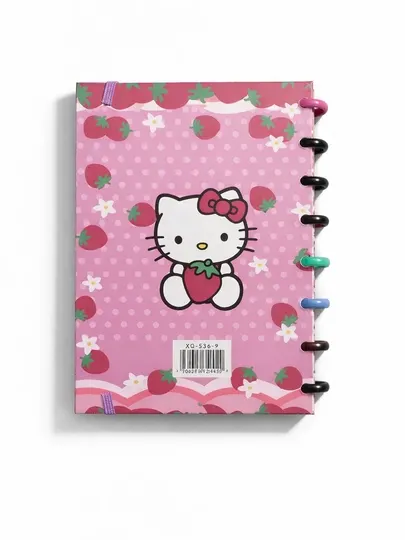 Блокнот Hello Kitty на пружине, цветной, A5, в клетку, 96 л., 536-9