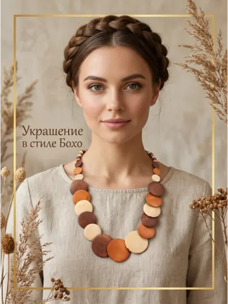 Колье на шею в стиле этно бохо