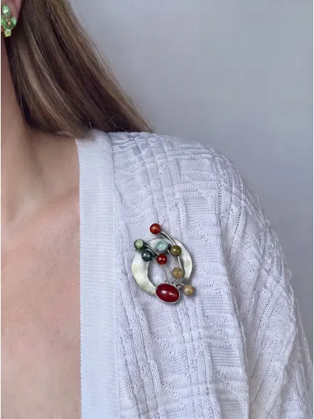 Лерит Брошь Шарики