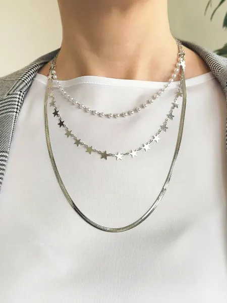 Silno-Stilno Бусы с цепочками новогодние