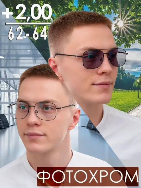 FAVARIT Очки корригирующие фотохромные +2,00 РЦ 62-64