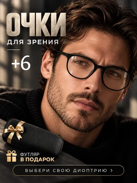 Магазин нужных вещей Mr. RAF Очки в футляре при дальнозоркости +6