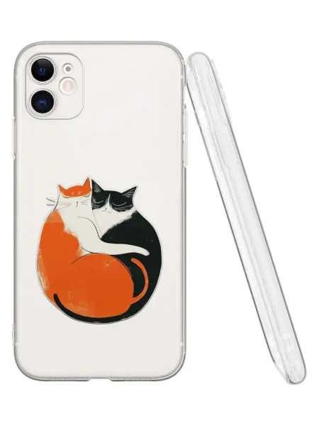 QuestCase Чехол на Apple iPhone 11 с принтом Котики