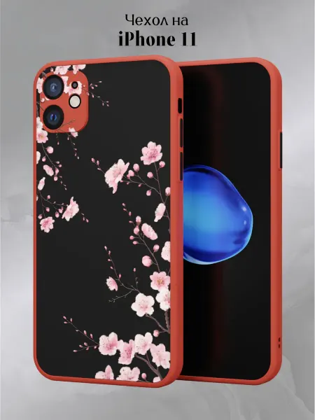 Slow Hold Чехол бампер на iPhone 11 с сакурой