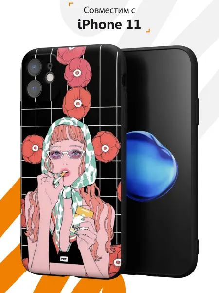 Мобилиус Чехол на iPhone 11 с принтом Девушка