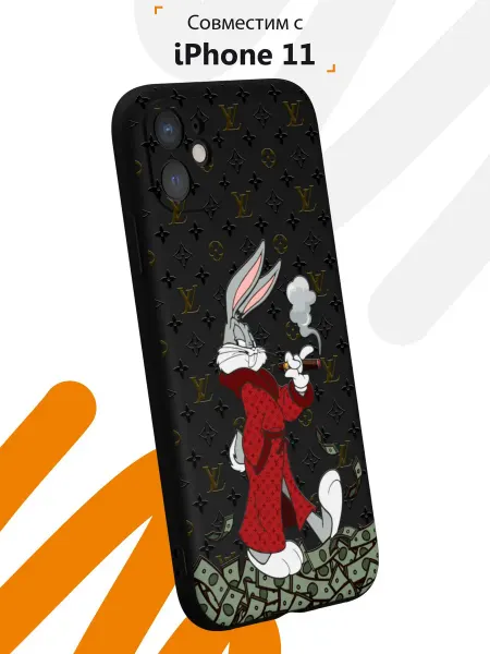 Мобилиус Чехол на iPhone 11 с принтом Заяц