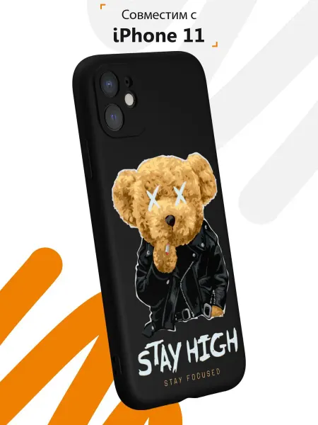 Мобилиус Чехол на iPhone 11 с принтом Мишка