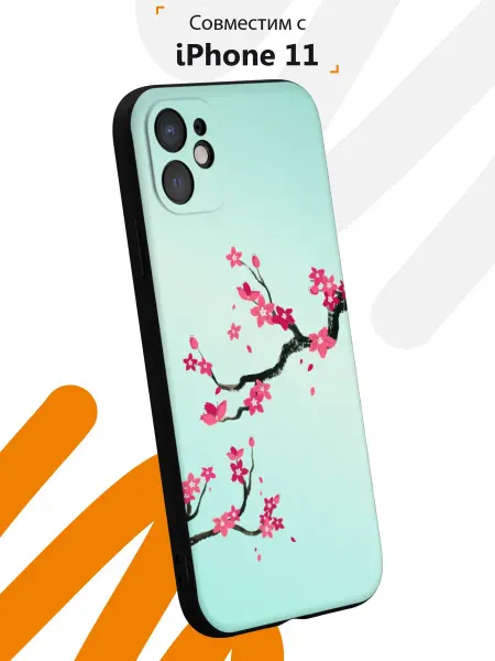 Мобилиус Чехол на iPhone 11 с принтом Сакура