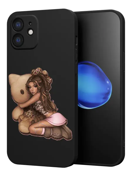 FACTORIA Чехол на Apple iPhone 12 с принтом Девочка с мишкой