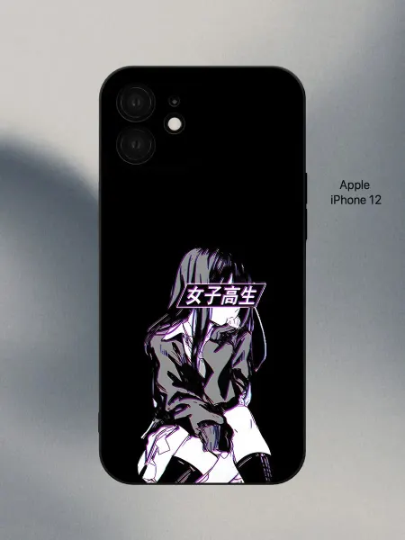 PANCASE Чехол на iPhone 12 глитч аниме