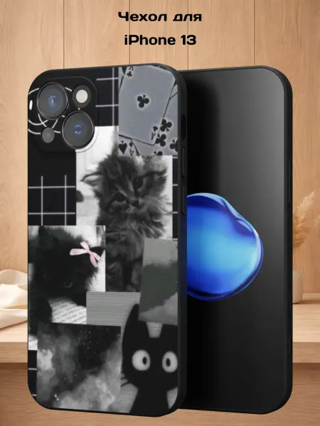 Case Style Чехол на Apple iPhone 13 с принтом Котики