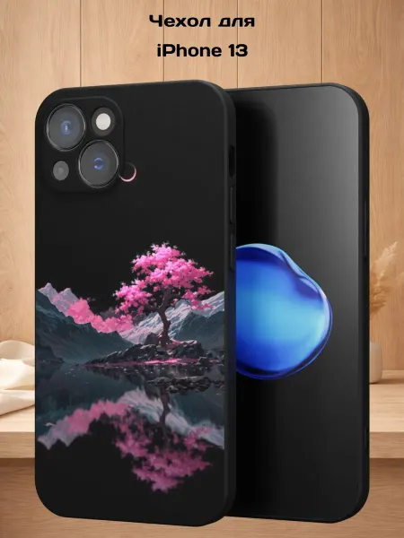 Case Style Чехол на iPhone 13 с принтом Дерево Сакуры