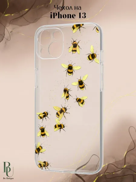 Be Unique Чехол на iPhone 13 с принтом Пчелы