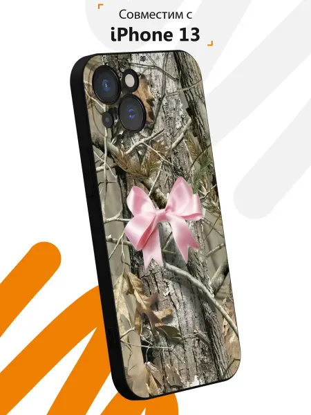 Мобилиус Чехол на iPhone 13 с принтом Бантик