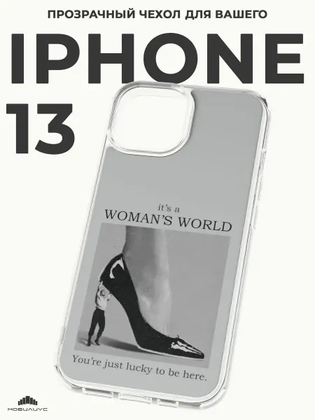 Мобилиус Чехол-бампер на iPhone 13 с принтом Каблук
