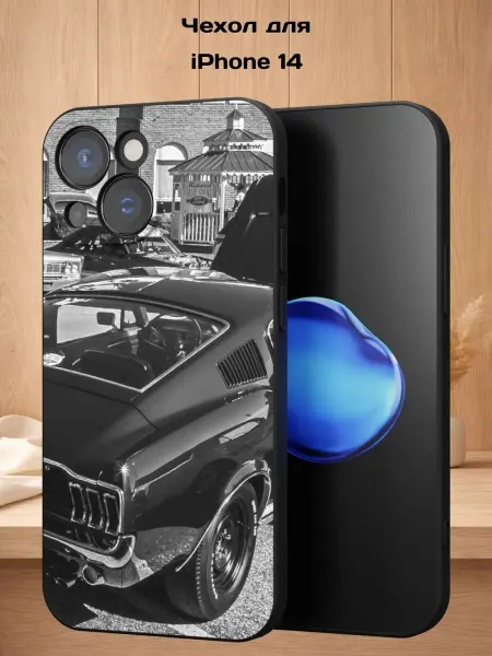 Case Style Чехол на iPhone 14 с принтом Машина