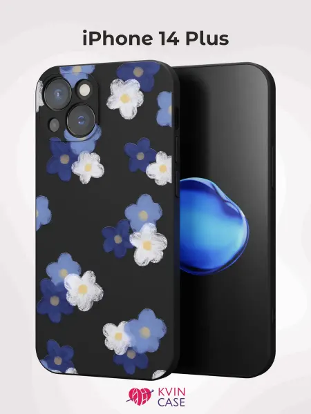 Чехол на iPhone 14 Plus с принтом Незабудки