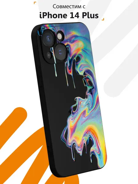 Мобилиус Чехол на iPhone 14 с принтом Краски