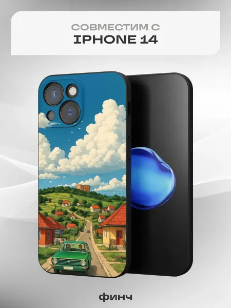 Финч Чехол на iPhone 14 с принтом Япония