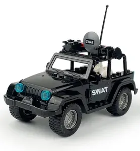 Конструктор Полицейский джип / SWAT совместим с конструкторами лего (54 детали, пакет) X016