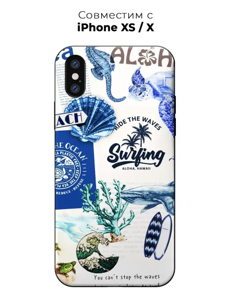 PANCASE Чехол на Apple iPhone X и XS Морской