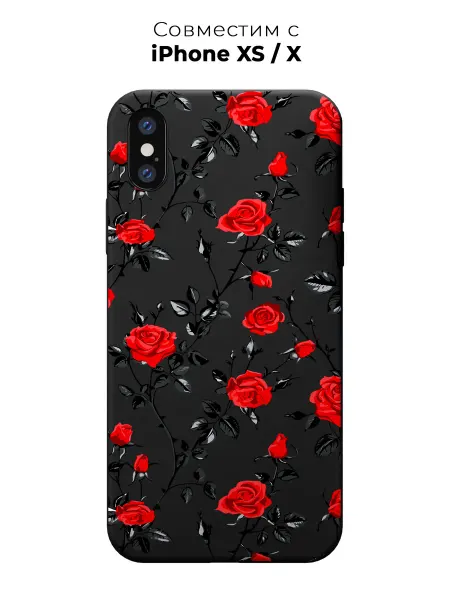 PANCASE Чехол на Apple iPhone X и XS Цветы