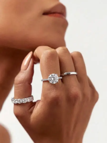 ARTVI Jewelry Кольцо набор с камнем тройное