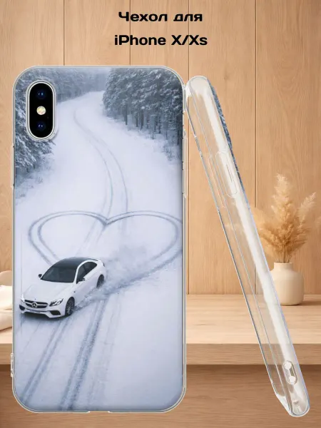 Case Style Чехол на iPhone X и XS с принтом Мерседес