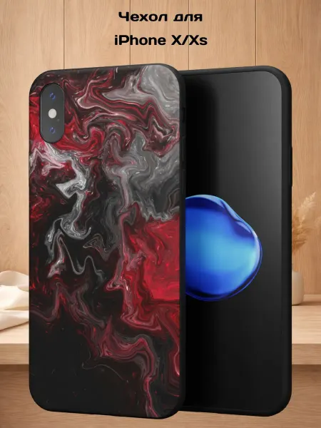 Case Style Чехол на iPhone X и XS с принтом Мрамор