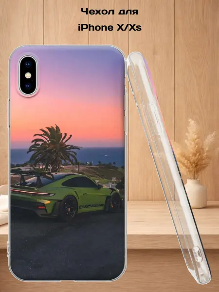 Case Style Чехол на iPhone X и XS с принтом Спорткар