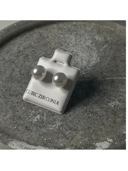 Chinese Stuff Серьги пусеты Жемчужинка