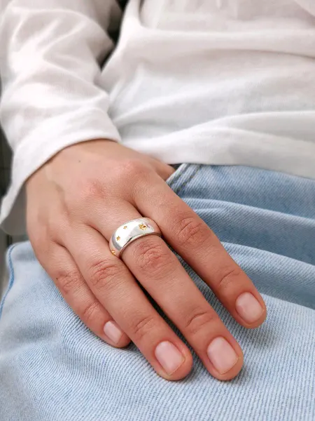 Jewelry choys Кольцо широкое регулируемое бижутерия