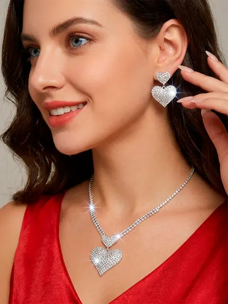 DESIGNER JEWERLY Комплект украшений колье и серьги, набор для вечеринки