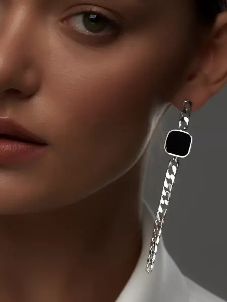 FENESHOP Серьги длинные висячие цепочки