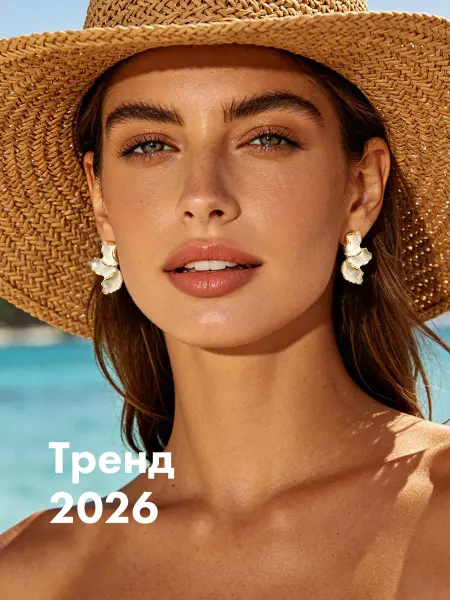Pt.Girl Серьги из медицинского сплава, в виде лепестков, женские