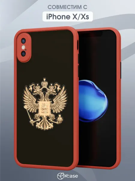Kcase Чехол-бампер на iPhone X XS с принтом Герб