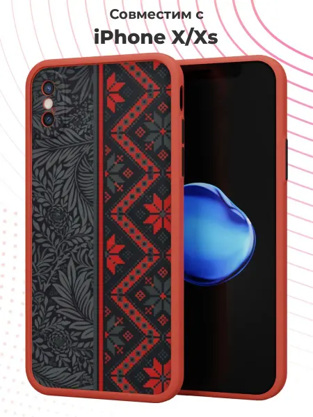 PBl store Чехол-бампер на iPhone X XS с узорами