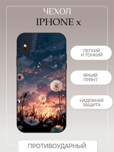 PrintPlus Чехол на iPhone X одуванчики