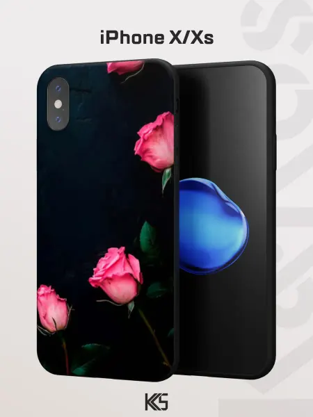 Варибрус Чехол на iPhone X и XS с принтом Бутоны роз