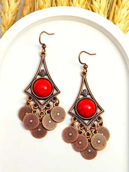 Be self true jewel Серьги этнические ловец снов этно круглые крупные