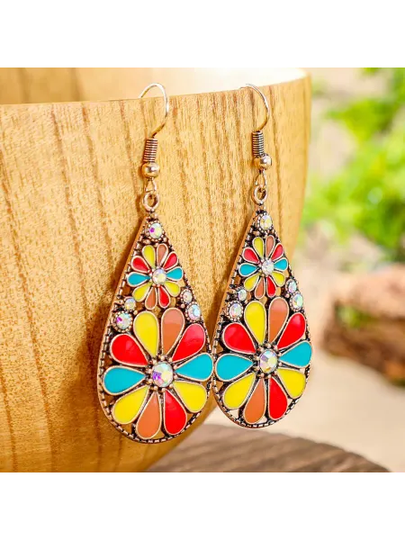 Be self true jewel Серьги этнические ловец снов этно цветы круглые