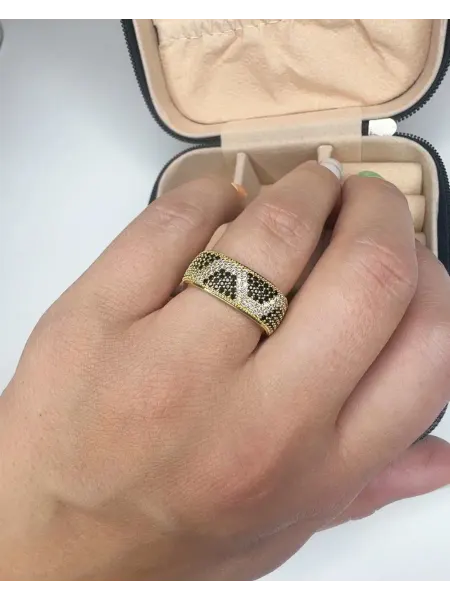 SOLOVYOVA JEWELRY Кольцо с камнями леопардовое бижутерия