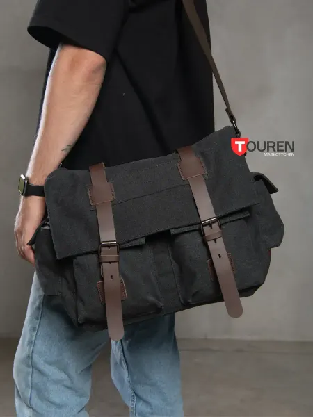 TOUREN MASKOTTCHEN Сумка через плечо почтальонка из канваса