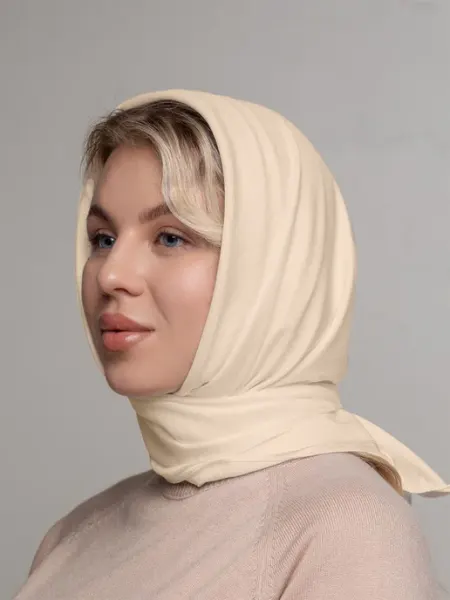 PasL'en Платок шелковый на голову и шею однотонный