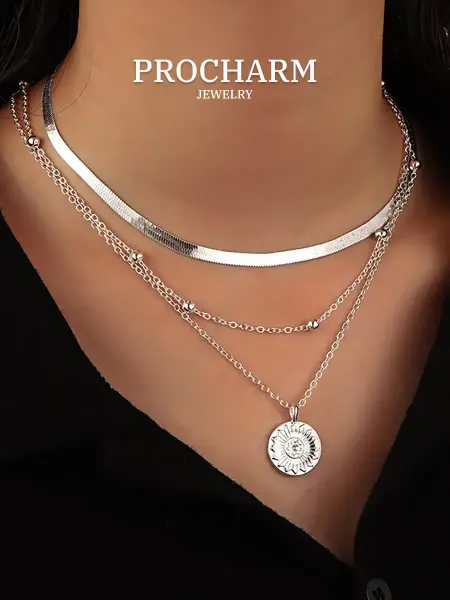 PROCHARM Бижутерия на шею многослойная цепочка