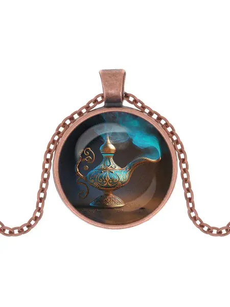 Runes&Gems Кулон-амулет с цепочкой и подвеской Лампа Аладдина