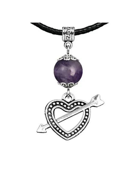 Runes&Gems Амулет Сердце со стрелой (любовь), аметист